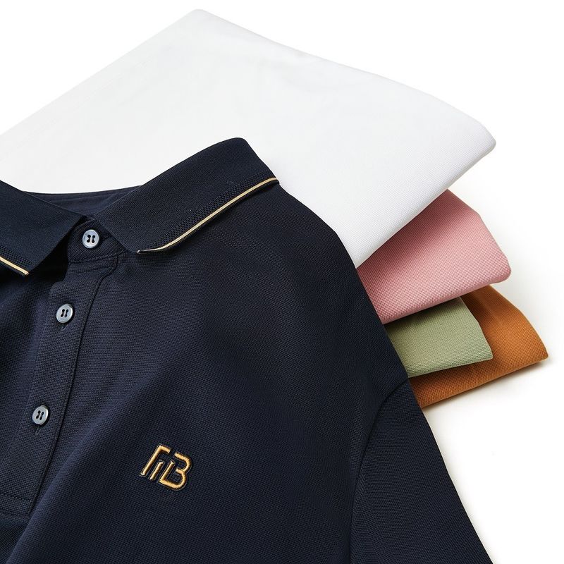 ピンクポロシャツとカスタマイズした優れた綿素材の男性カジュアルTシャツ