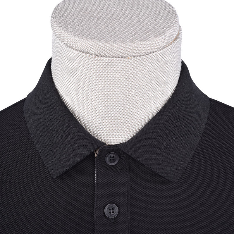 男性用 長袖ポロシャツ 肌に優しい綿 スパンデックスブレンド