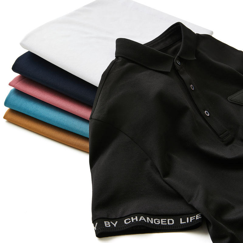 高弾性とカスタム印刷のある編織布で 制服ポロシャツ