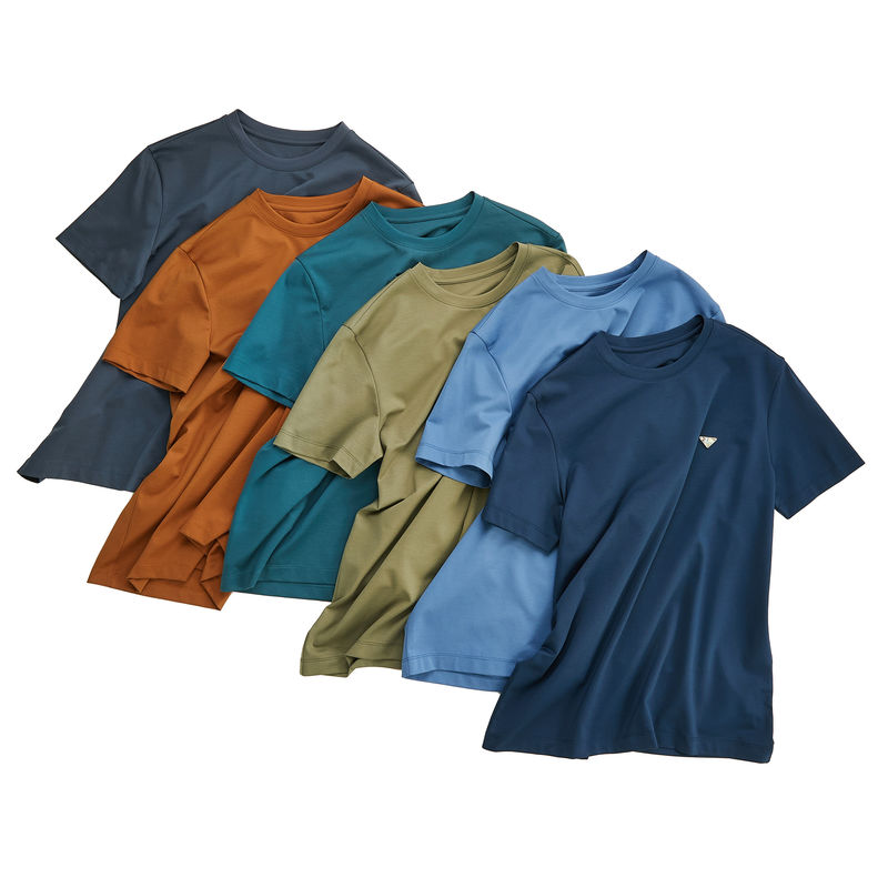 100% コットン 男性用Tシャツ プリント オーダーメイド 丸い首 210gm プリント ロゴ 男性用Tシャツ
