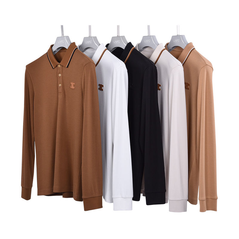 男性用 透気型 コットン ポロシャツ 春秋 カジュアル サブライメーション カスタムデザイン