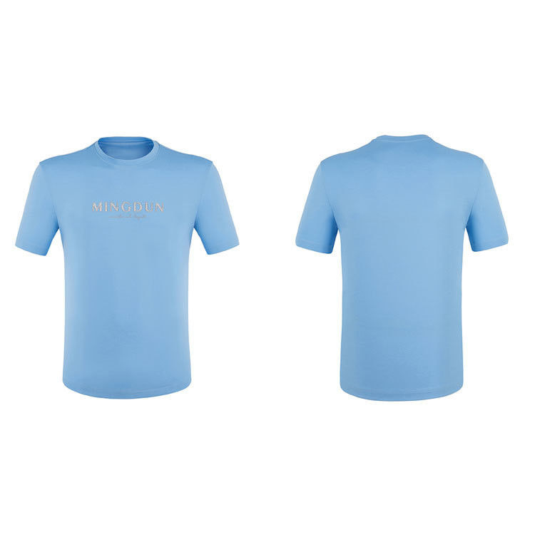 OEM ODM 100% コットンショート袖Tシャツ 300Gsm カスタムロゴ付き