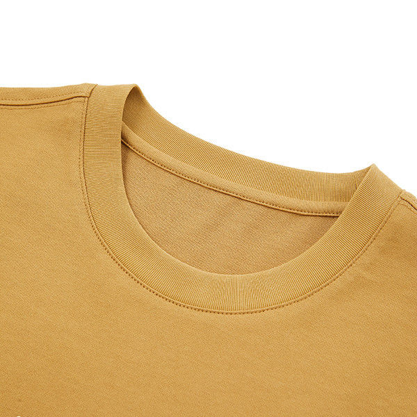 カスタマイズされたロゴ 白オレンジ 男性用Tシャツ オーバーサイズのシンプルなデザインのカジュアルスタイル