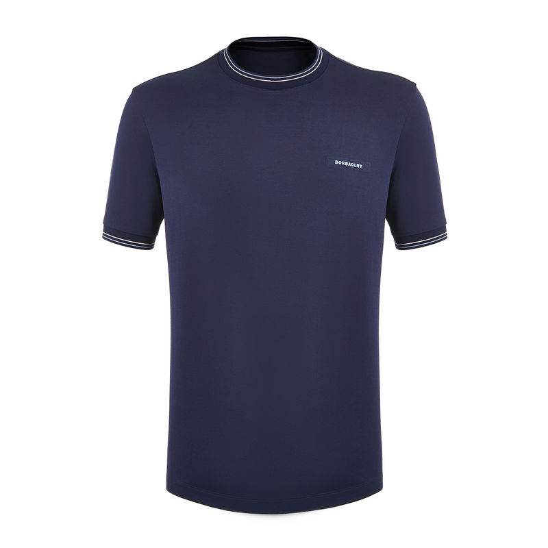 230gm コットンTシャツ 男性用 短袖オ ネック 編み物 クルーカラー