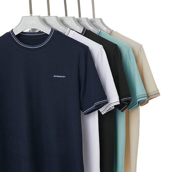 240 Gsm コットン コンフォート カラー カスタム ロゴTシャツ 編み物 タイプ カジュアル スタイル