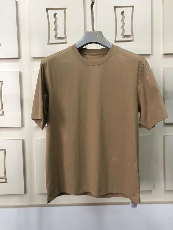 抗しびれ シンプル オーバーサイズ 丸い ネック Tシャツ 100% コットン スタンダード フィット カスタマイズされたLOGO 64168Y7068