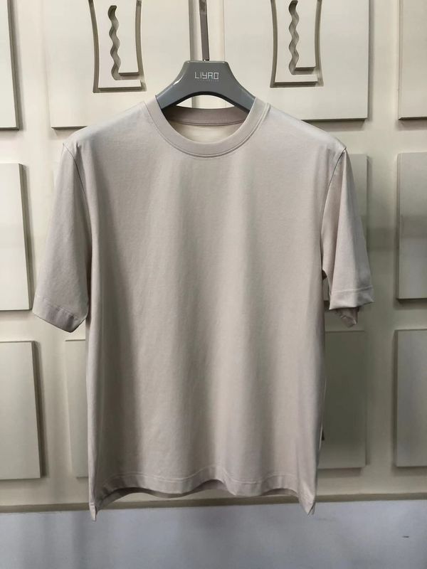 抗しびれ シンプル オーバーサイズ 丸い ネック Tシャツ 100% コットン スタンダード フィット カスタマイズされたLOGO 64168Y7068