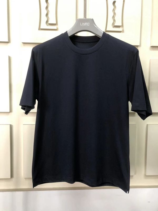 抗しびれ シンプル オーバーサイズ 丸い ネック Tシャツ 100% コットン スタンダード フィット カスタマイズされたLOGO 64168Y7068