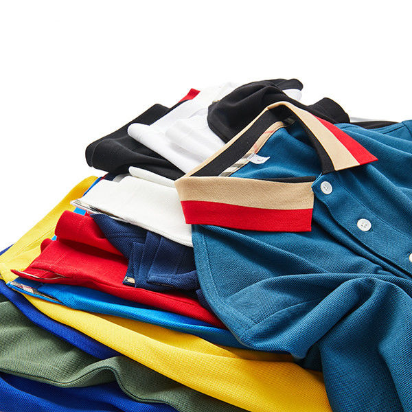 春 夏 秋 230gsm サブライメーション 男 Tシャツ ポロ 100%綿 男子 ポロシャツ