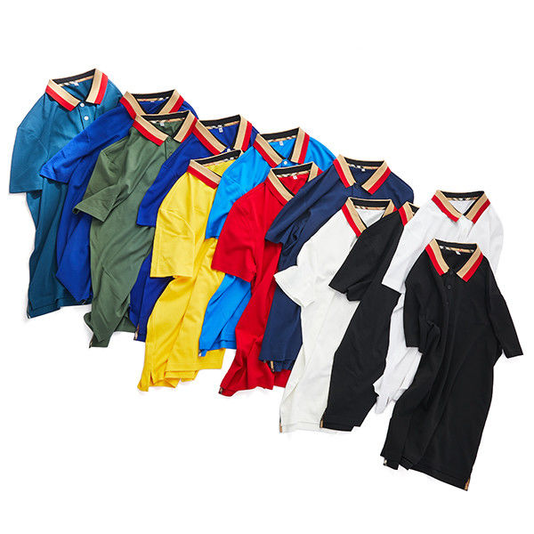 春 夏 秋 230gsm サブライメーション 男 Tシャツ ポロ 100%綿 男子 ポロシャツ