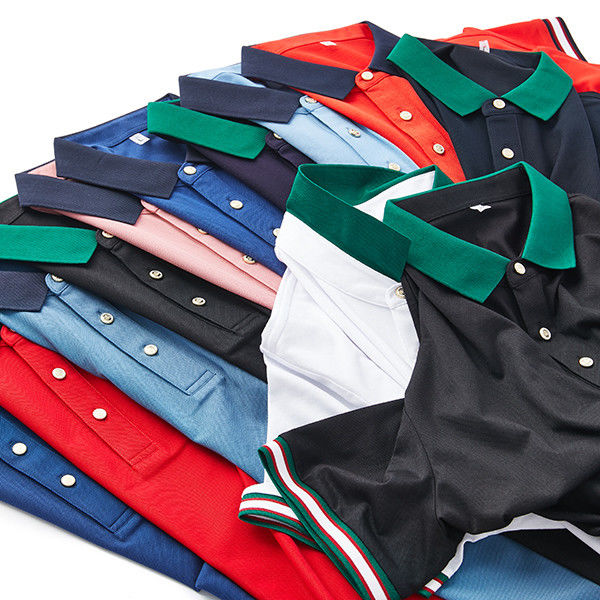 男性の春夏ポーロTシャツ 編み物と丸い首 230 Gsm