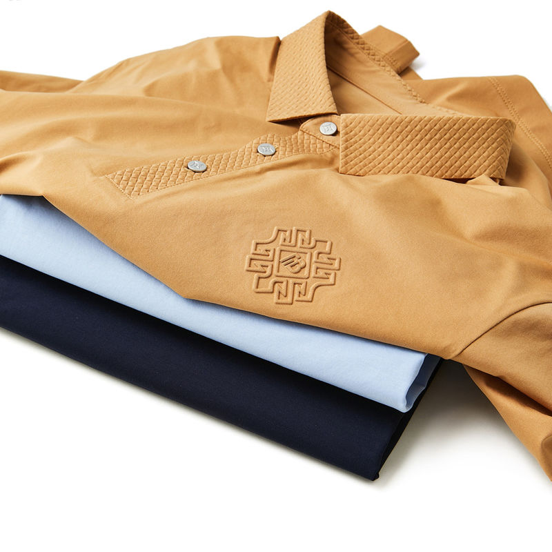 オーダーメイド カラー ロゴ ポロ スパンデックス ナイロン 男性 Tシャツ OEM ODM パターンのためのシームレス