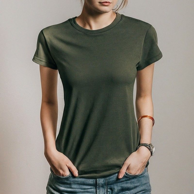 オーダーメイド ロゴ ラベル と 迅速 乾燥 し た 透気 繊維 の 女性 の シンプル Tシャツ