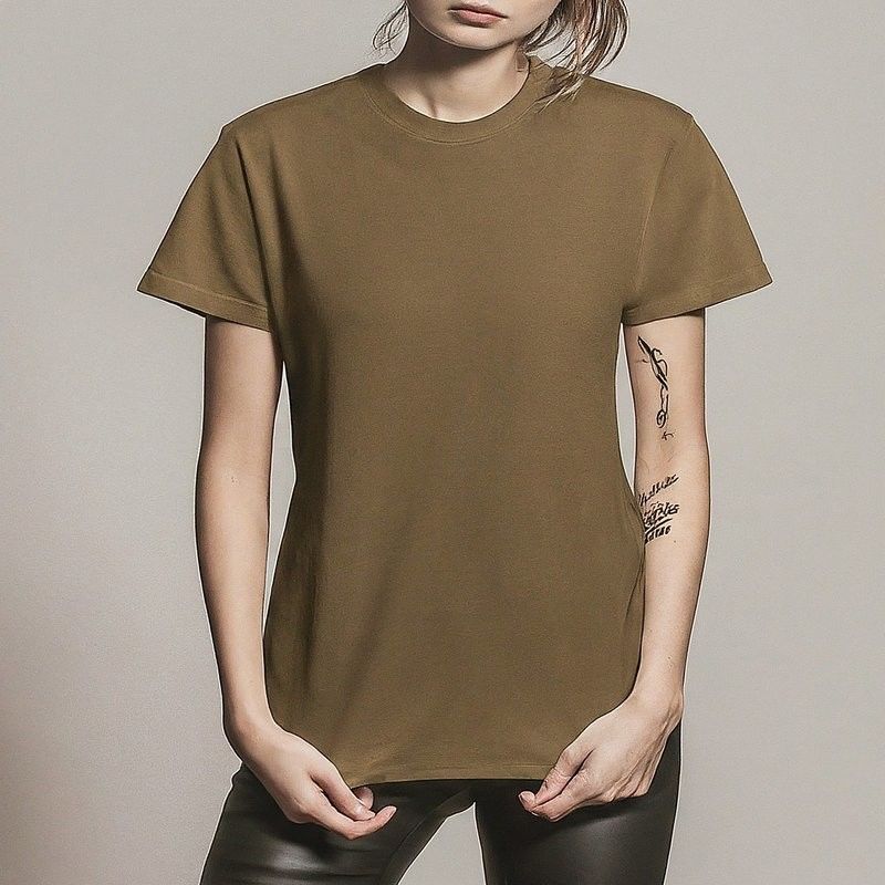 オーバーサイズ カスタム 女性用Tシャツ 320GSM ニットファブリック アンチ・リュック