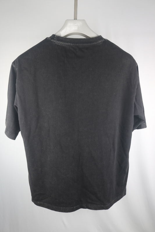 男性用カジュアルアシドウォッシュ 100%綿Tシャツ 重量 230 260gm 超大サイズ シンプル 空白
