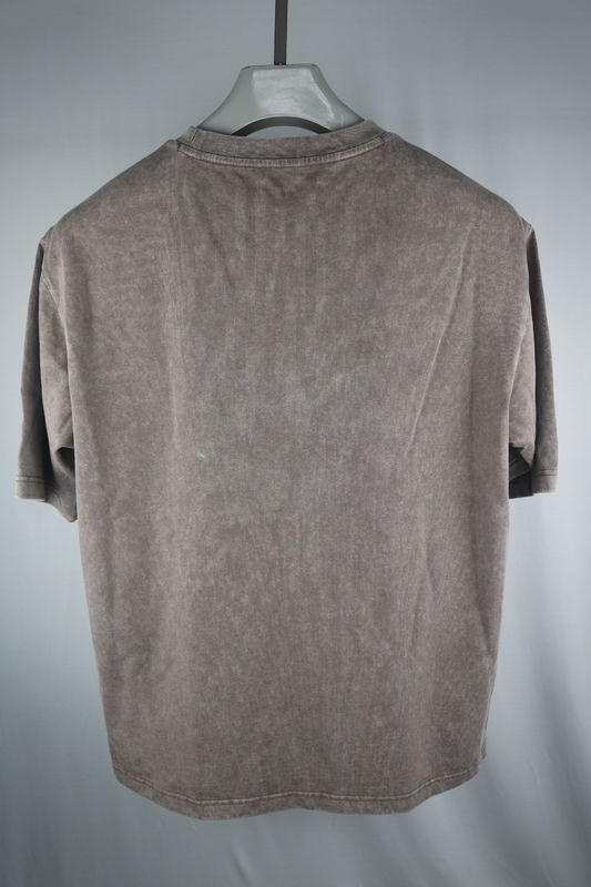男性用カジュアルアシドウォッシュ 100%綿Tシャツ 重量 230 260gm 超大サイズ シンプル 空白