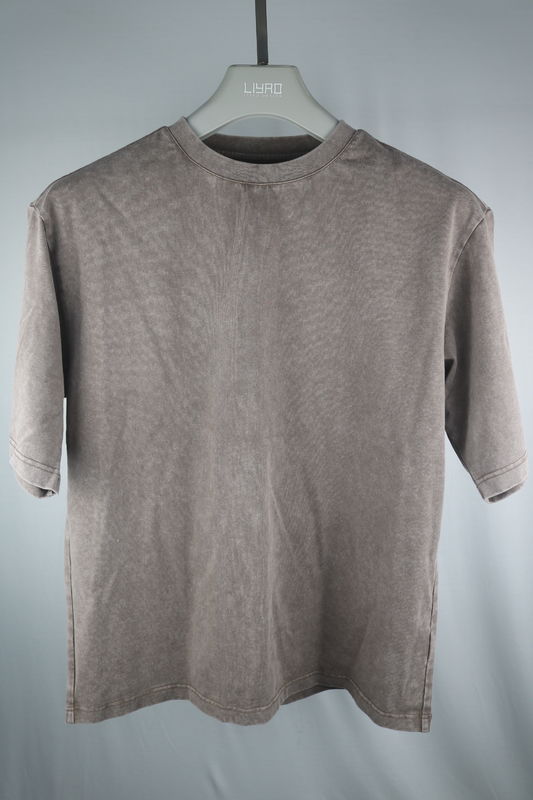 男性用カジュアルアシドウォッシュ 100%綿Tシャツ 重量 230 260gm 超大サイズ シンプル 空白