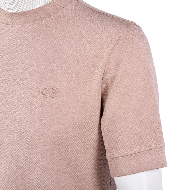 卸売カスタムロゴラベルデザイン 速乾性 通気性 防シワ 無地 Tシャツ 高品質 メンズ用モックネック 無地