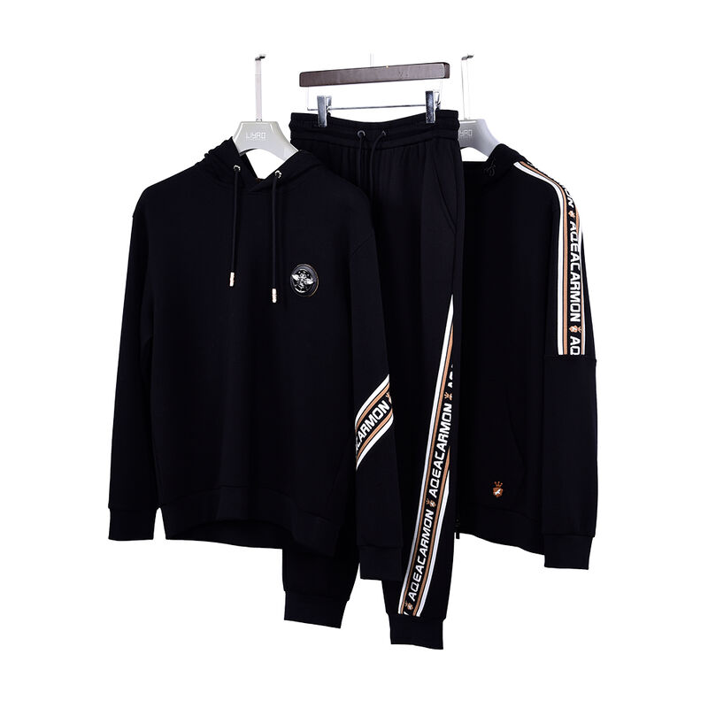 プラスサイズ 防風 カスタムロゴデザイン メンズ フーディーセット サステナブル 高品質 フーディー トラックスーツ スポーツウェア スウェットパンツ セーター