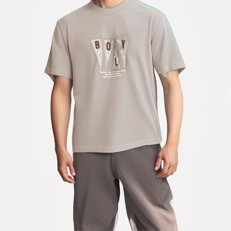 カスタム 高品質 綿100% スクリーン印刷 半袖 クルーネック Tシャツ ロゴプリント