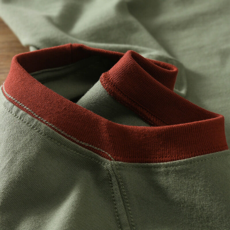 メーカー卸売 カスタムカラーブロックステッチTシャツ ユニセックス ヘビーウェイト 高品質 ツートーン パッチワークTシャツ