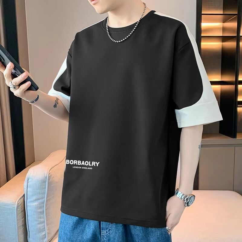 工場販売Tシャツ 男性Tシャツ 220gm オーバーサイズ フィット サポート ロゴ オーダーメイド ボックスTシャツ