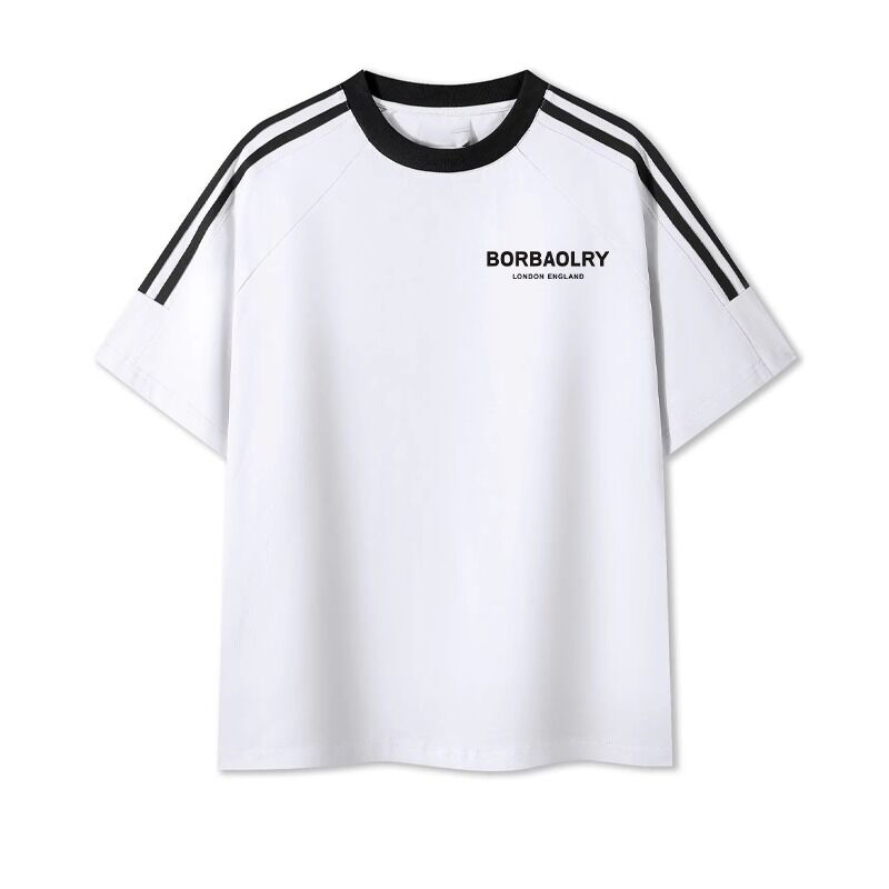 男子 オネック 普通の ニット 染色 綿 Tシャツ 快適 男子 ミックス プリント 甘いシャツ 男性用