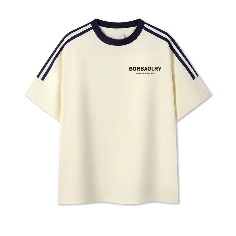 男子 オネック 普通の ニット 染色 綿 Tシャツ 快適 男子 ミックス プリント 甘いシャツ 男性用