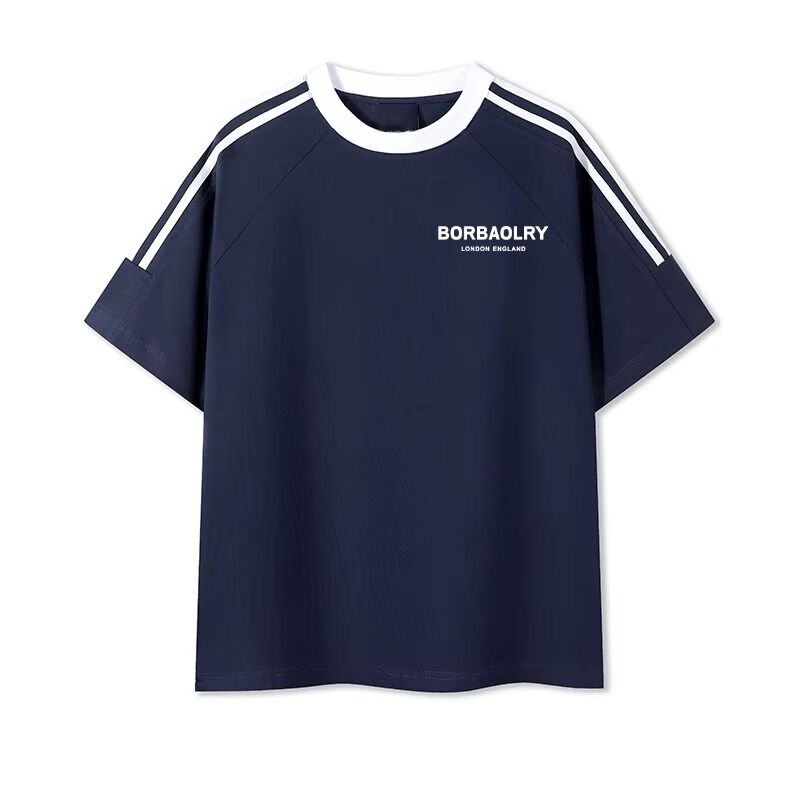 男子 オネック 普通の ニット 染色 綿 Tシャツ 快適 男子 ミックス プリント 甘いシャツ 男性用