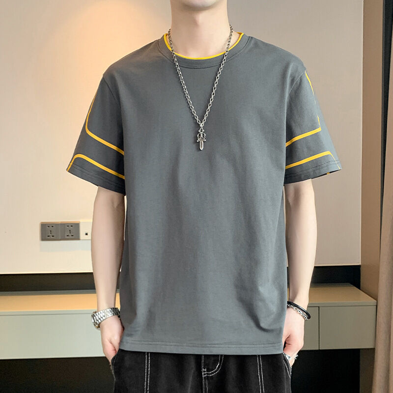 OEM オーダーメイド ロゴ 刺身 男性用 短袖Tシャツ 上部が緩い 夏の半袖Tシャツ