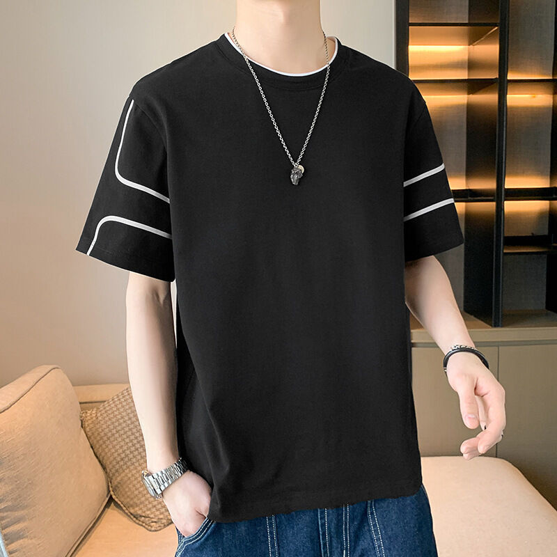 OEM オーダーメイド ロゴ 刺身 男性用 短袖Tシャツ 上部が緩い 夏の半袖Tシャツ