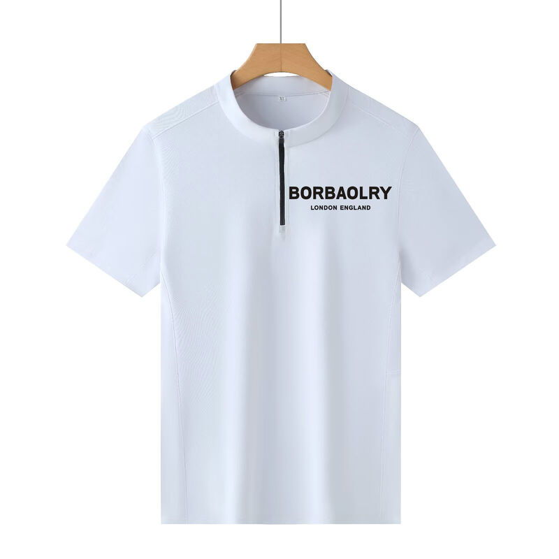 男性用 スポーツセーター トップス クォータージップスタンド ネックレス 固体スポーツシャツ 男性用Tシャツ 短袖 軽量 ドライジム