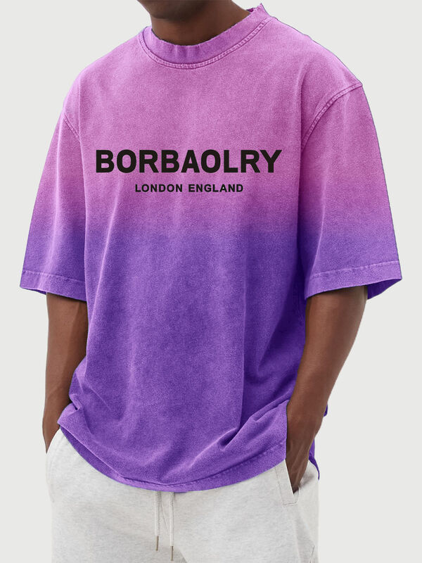 パーソナライズドストリート 男性用 洗濯品 格差短袖Tシャツ 休憩式 男性用 トップス 夏服 卸売