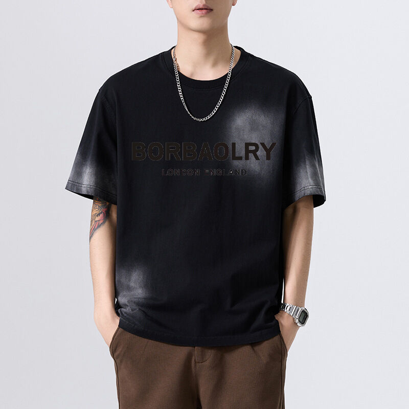 卸売 オーバーサイズ ユニセックス コットン Tシャツ 280 Gsm ヴィンテージ 酸洗い カスタム DTGプリント ヘビーウェイト ストリートウェア メンズ Tシャツ