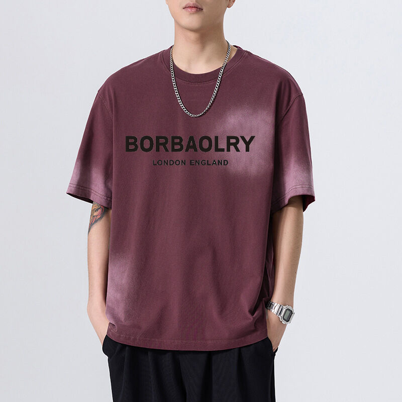 卸売 オーバーサイズ ユニセックス コットン Tシャツ 280 Gsm ヴィンテージ 酸洗い カスタム DTGプリント ヘビーウェイト ストリートウェア メンズ Tシャツ