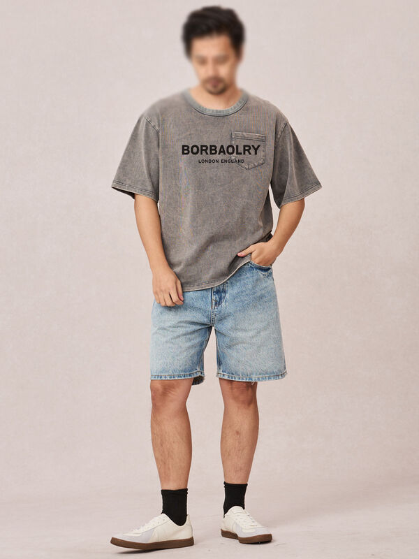 卸売 ユニセックス 洗濯 ヴィンテージ プリント 夏のTシャツ 重量 黒 オーバーサイズ 男性Tシャツ