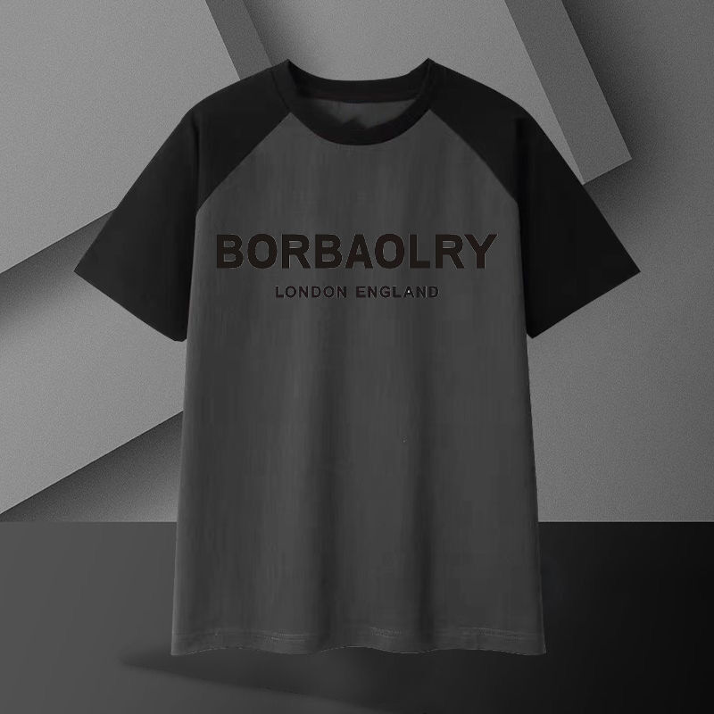 男性用ヘビーコットンTシャツ 220グラム 通気性 オーバーサイズ 半袖 無地 カジュアル ロング丈 ニット生地