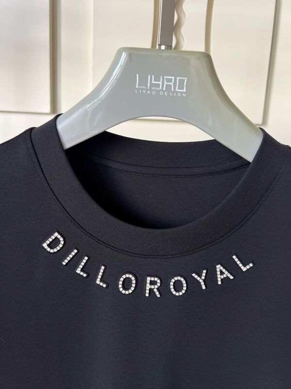 クルーネックTシャツ | ラインストーンロゴ＆グラフィックデザインジャージー メンズTシャツ OEM/ODM製造