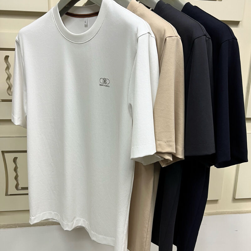 メンズ ミニマリスト プリント 半袖 Tシャツ、無地 ベーシック Tシャツ メンズ Tシャツ