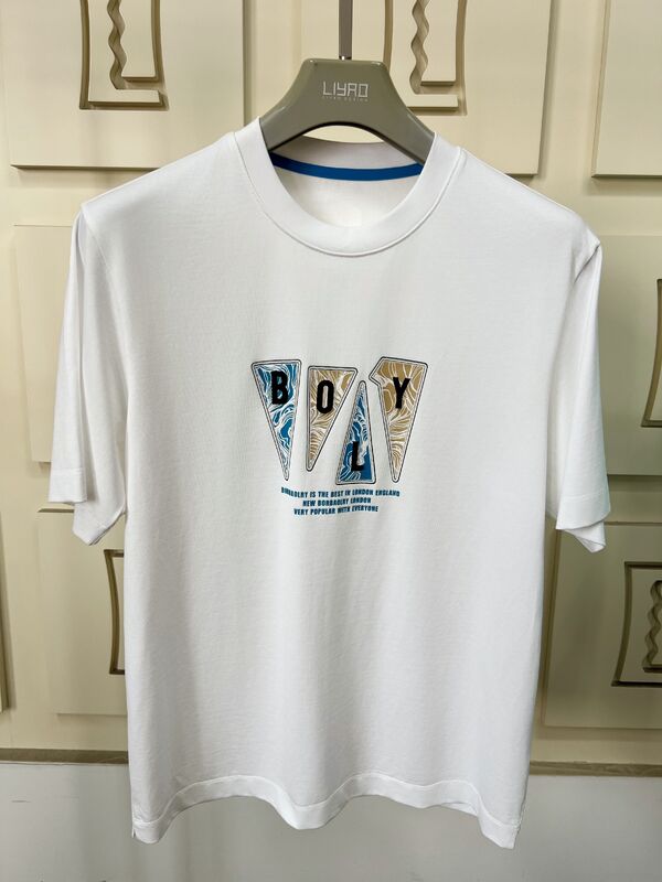 メンズ クルーネック 半袖Tシャツ、トレンディなグラフィックプリント＆刺繍Tシャツ マルチカラー カジュアル 綿100% Tシャツ メンズ