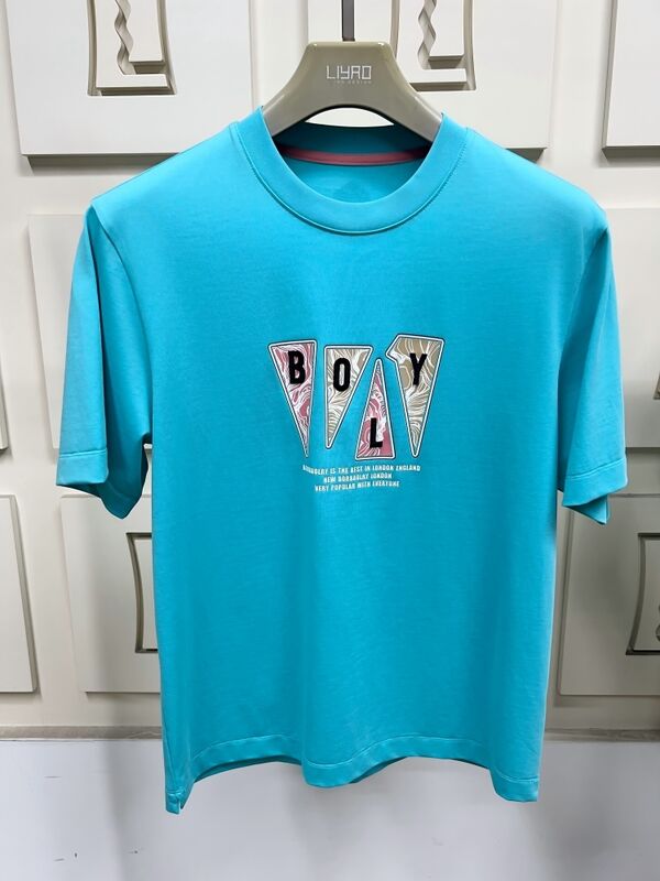 メンズ クルーネック 半袖Tシャツ、トレンディなグラフィックプリント＆刺繍Tシャツ マルチカラー カジュアル 綿100% Tシャツ メンズ