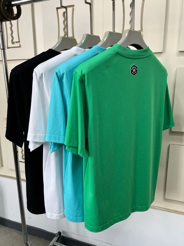 メンズ クルーネック 半袖Tシャツ、トレンディなグラフィックプリント＆刺繍Tシャツ マルチカラー カジュアル 綿100% Tシャツ メンズ