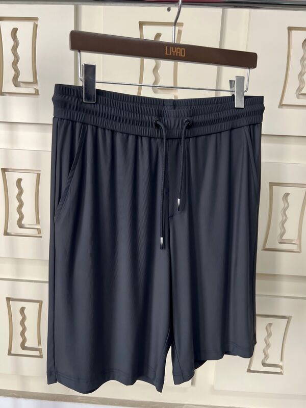 男性用 高品質 フィットネス ランニングショーツ 通気性 速乾性素材 膝丈 夏 バックポケット 無地デザイン