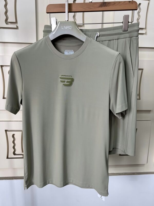 ホットセール 男性 夏 透気 固体 軽量 ポーロ 短袖 セット ポリエステル/綿