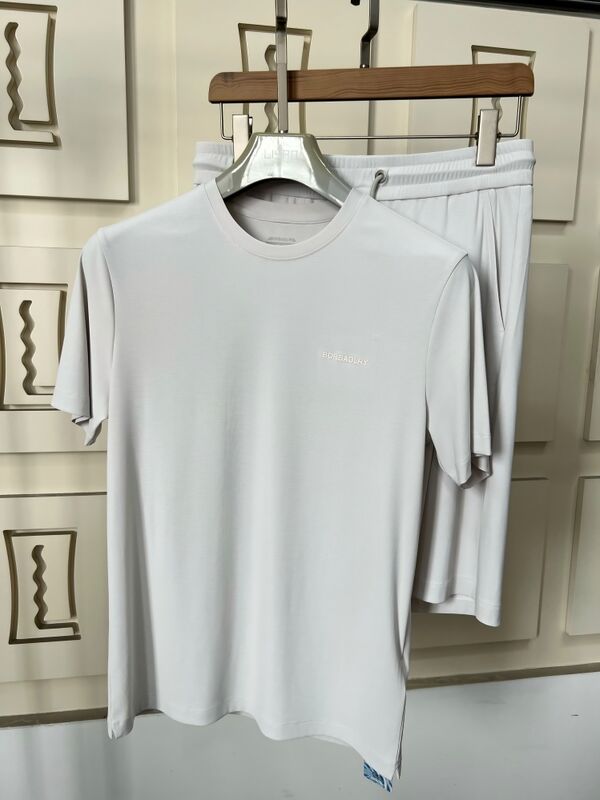 ホットセール 男性 夏 透気 固体 軽量 ポーロ 短袖 セット ポリエステル/綿