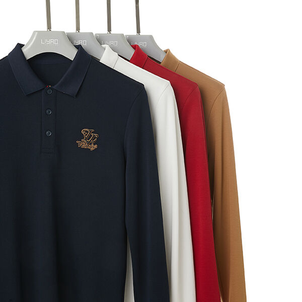 高弾性肌に優しいファッション無地コットン長袖アパレルTシャツ メンズ衣料 ポロシャツ 高品質