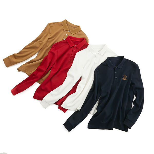 高弾性肌に優しいファッション無地コットン長袖アパレルTシャツ メンズ衣料 ポロシャツ 高品質