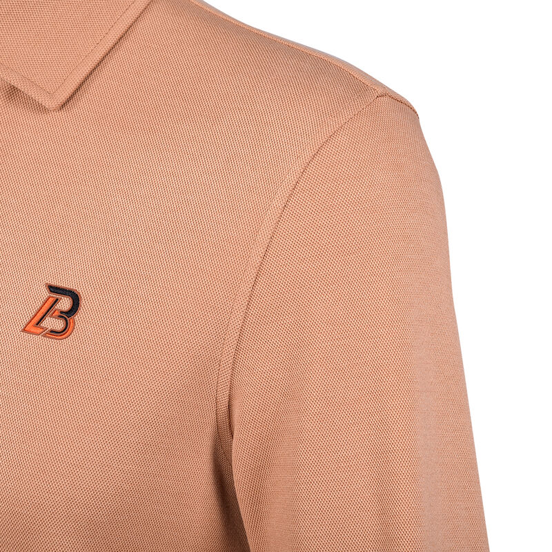 カスタム アンチピリング 高弾性 休憩 日常生活 100% 綿 シンプル 長袖Tシャツ 男性 ズイップアップ ポロTシャツ