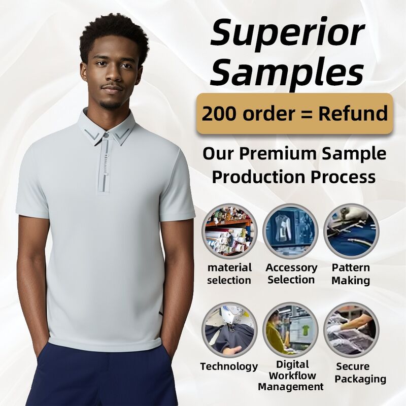 オーダーメイドロゴデザイン 縫い目なし 乾燥しやすい 高品質 白色 黒色 ポロシャツ 男性用