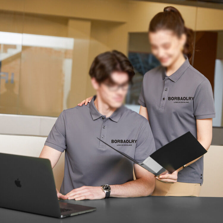 カスタムパーソナライズされた綿 男性ポロシャツ オフィスユニフォーム デザイン 空っぽ ポロシャツ 綿 ハニーコム ポロシャツ